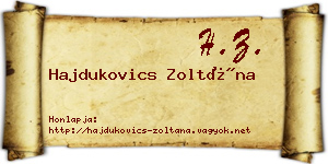 Hajdukovics Zoltána névjegykártya